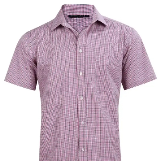 Picture of Winning Spirit, Mens Two Tone Mini Gingham S/S Shirt